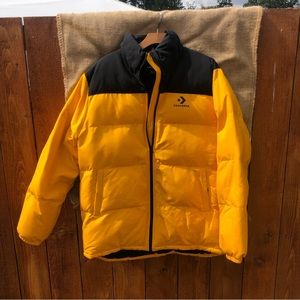 Men’s Converse Puffer Jacket in Yellow